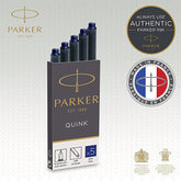 ✅ CARTUCHO TINTA PLUMA PARKER AZUL CAJA DE 5 RECAMBIOS